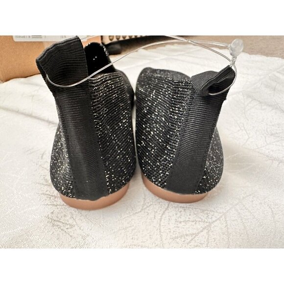Women’s Sparkle Knit Ballet Flat  Size 9‎ Black Gothic Easy Classic Comfort - Picture 3 of 7